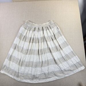 Vintage Arthur Max 3X Striped Midi Skirt Elastic Waist USA
